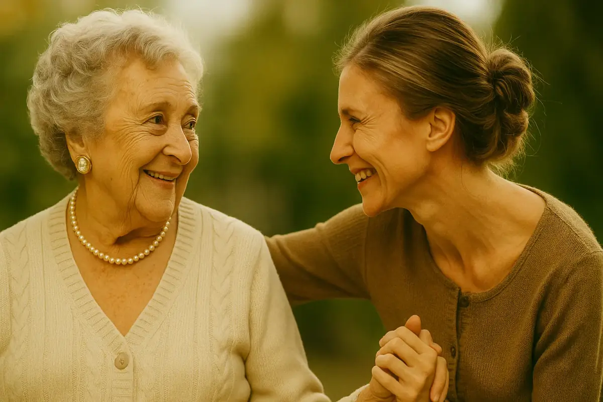 Colorado home care — caregiver and client in a warm, inviting home